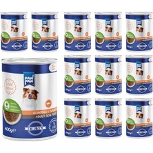 Meks Pawpaw Yetişkin Köpek Somonlu ve Jöleli Konserve Mama 400 gr x 12 Adet