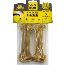 Meks Doggie Delibon Gerçek Deriden Pres Kemik, 12 CMX2PCS., Natural