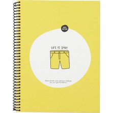 Meks 80 Yaprak Kareli Hafif Kağıt Stickerli Defter, Şort, 18.5X25CM