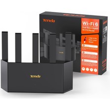 Meks Tenda AX1500 Wlan Yönlendirici 6, Çift Bantlı, 4xge Bağlantı Noktası, Vpn Yönlendirici, Kolay Konfi