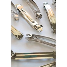 Meks 5 Adet 5 cm Gümüş Renk Metal Otomatik Toka Boş Süslenmemiş - TK2702202324