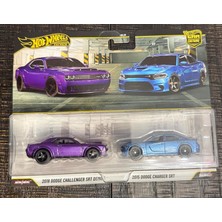 Meks Hot Wheels Premium 2'li Paket 2018 Dodge Challenger Srt Demon / 2015 Dodge Charger Srt Ride On Toy
