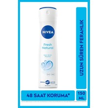 Meks Nivea Kadın Sprey Deodorant Fresh Natural, 150ML, 48 Saat Koruma, Pudrasız