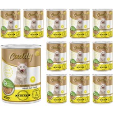 Meks Cuddy Yetişkin Kedi Tavuklu ve Jöleli Konserve Mama 400 gr x 12 Adet