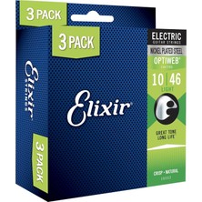 Meks Elixir 10-46 Optiweb Ekonomik 3'lü Set Elektro Gitar Teli (16552)