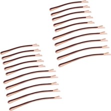 Meks 20 Adet Basit Kahverengi Metal Bobby Pin Klasik Kendin Yap Saç Tokaları Saç Barettes Sytling Dekora