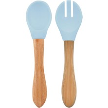 Meks Oioi Basics Mama Kaşığı + Çatal - Mineral Blue