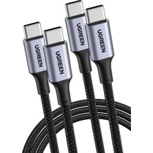 Meks Ugreen USB C - USB C Kablosu 100W Pd Hızlı Şarj Kablosu 2 Paket.1m