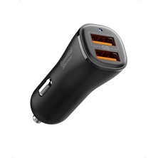 Meks Spigen 30W Usb-A 2 Port Araç Içi Hızlı Şarj Aleti 18W + 12W Akım Korumalı Güç Adaptörü Çakmaklık Ip