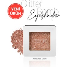 Meks Mücevher Parlaklığında Yoğun Pigmentli Tekli Far Glitter Bomb Eyeshadow 04 Sunset Gleam