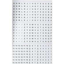 Meks Gardner Bender 42-028 A-Z, 0-15 ve Semboller Cep Paketi Tel Işaretleyiciler