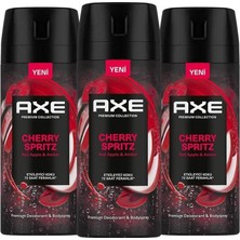 Meks Axe Premium Collection Erkek Sprey Deodorant Cherry Spritz, 150 ml X3