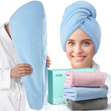 Meks Yfong 3'lü Paket Büyük Mikrofiber Saç Havlusu Sargısı, 76,2 cm x 25,4 cm Kalın Kabarma Önleyici Hız
