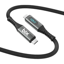 Meks Bix BXCC244 Usb4 Thunderbolt 4/3 Uyumlu Pd 240W 40GBPS 8k 60Hz Ultra Hd Dijital Ekran Göstergeli Şa