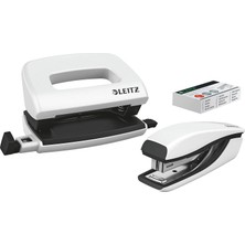 Meks Leitz Nexxt Mini Delgeç ve Zımba Seti, 10 Sayfaya Kadar, P2 No. 10 Zımba Teli, Inci Beyazı, Wow, 55