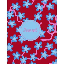 Meks Red And Blue Floral Journal