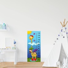 Meks Çocuk Odası Bebek Odası Boy Ölçer Boy Cetveli Sticker Zürafa