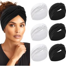 Meks Hauhc Kadınlar Için Ekstra Geniş Saç Bantları, 7" Büyük Pamuk Türban Düğümlü Bandana Kafa Bantları