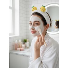 Meks Sevimli Peluş Makyaj Spa Saç Bandı Bandana (Sarı)