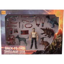 Meks Erkek Figürlü 3 Dinozorlu ve Aksesuarlı Oyun Seti