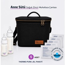 Meks Pf4 Baby Anne Sütü Biberon Saklama Soğutucu Termal Mama Yemek Çantası/5 Adet Thermo-Pure® Jel Paket
