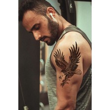 Meks Bearpear Kartal Dövmesi, Kartal Geçici Dövme Tattoo, Üniseks Dövme, Kol Dövmesi, Omuz Dövmesi, Vücu