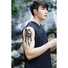 Meks Bearpear Düşkapanı Dövme, Aslan Dövmesi, Geçici Dövme, Üniseks Tattoo, Vücut Dövmesi