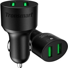 Meks Tronsmart CC2TF Çift USB Çıkışlı Qualcomm Qc 3.0 Araç Şarj Cihazı