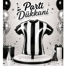 Parti Dükkanı Siyah Beyaz Forma Folyo Balon 18 Inç Helyum Uyumlu Doğum Günü Taraftar Parti Süsü