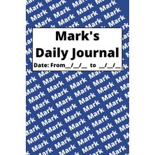 Meks Independently Published Personalized Daily Journal - Mark: Blue Cover