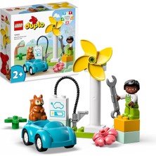 Meks LEGO Duplo Kasabası Rüzgar Türbini ve Elektrikli Araba 10985, 2 Yaş ve Üzeri Çocuklar Için Sürdürül