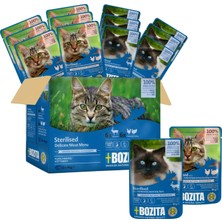 Meks Bozita Sterilised Soslu Atıştırmalık Et Çoklu Kutu 12 x 85 G Pouch - Kediler Için Porsiyon Torbasın