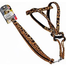 Meks Köp.uztm+Göğüs Tasması Leopar 15MM 120CM