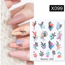 Meks Tırnakmania Su Transferli Nail Art Sticker X099 (52340-19) 3940