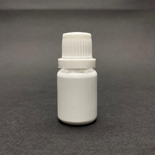 Meks 10 cc Shot Şişesi - Kilitli Kapaklı - Mat Beyaz - 10 ml Polietilen Shot Şişesi x 10 Adet