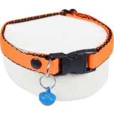 Meks X-Perk Zilli Kedi Köpek Tasması Boyun Tasma Neon Turuncu