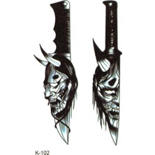 Meks Bearpear Black Mask Tattoo Bıçak Geçici Dövme