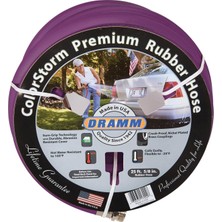Meks Dramm 17006 Colorstorm Kauçuk Bahçe Hortumu, 5/8" X50', Berry