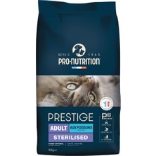 Meks Pro Nutrition Prestige Adult Sterilised Yetişkin Kısırlaştırılmış Somonlu ve Morina Balıklı Kedi Ma
