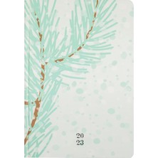 Meks Meteksan, Lotus 17X24 cm Çam Ağacı Desenli Sert Karton Kapaklı 2023 Haftalık Ajanda, 128 Yaprak, Çi
