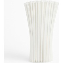 Meks Kelepçe Seti Beyaz 100 Adet 15 cm - Naylon Kablo Bağı 150 mm (3,6 mm Kalınlık)