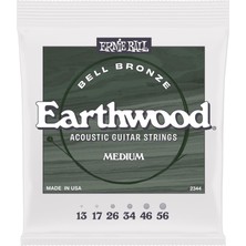 Meks Ernie Ball Medium Earthwood Bell Bronz Gitar Telleri Western Gitar 13-56