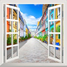 Meks Pencere Poster Duvar Kağıdı Cremieux Paris Yapışkanlı Sticker