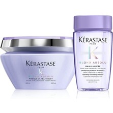 Meks Kerastase Blond Absolu Bain Lumiere Şampuan 80 ml + Ultra Violet Maske 200 ml Set