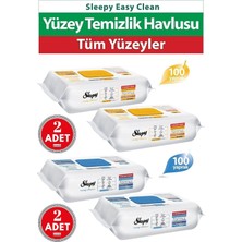 Meks Sleepy Easy Clean Arap Sabunlu 200 Yaprak ve Çamaşır Sulu 200 Yaprak Yüzey Havlusu