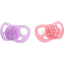 Meks Twistshake 78088 Twistshake 6+ Ay Ikili Ortodontik Silikon Yalancı Emzik, Pembe/mor