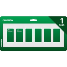 Meks Lutron Claro 6 Gang Dekoratör/rocker Duvar Plakası, Mat, Kar (1 Paket) | Sc-6-Sw