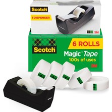 Meks Magic Tape Value Pack W/dispenser, 3/4" x 1000 ","1 Core, 6/paket