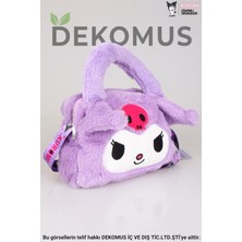 Meks Kuromi Basic Peluş Askılı Omuz Çantası, Pembe, Çocuk Kalem Kutusu