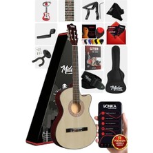 Meks Midex CG-390NT-XBAG Klasik Gitar 4/4 Sap Ayarlı Kesik Kasa